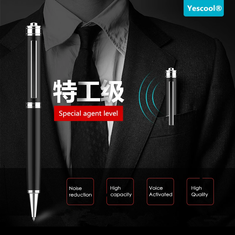 Yescool A9+ 8GB Dictaphone Professional Digital Voice Recorder writing pen tascam Denoise long distance covert Meeting registrar