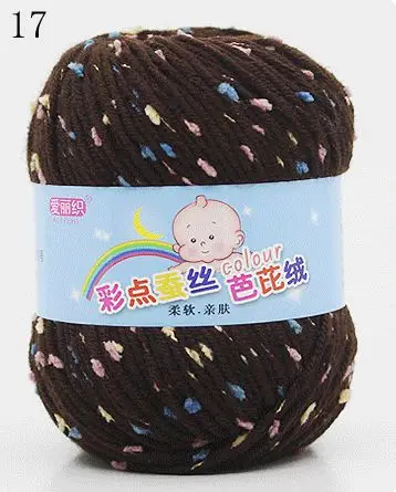 High Quality Baby Cotton Cashmere Yarn For Hand Knitting Crochet Worsted Wool Thread Colorful Eco-dyed Needlework 17