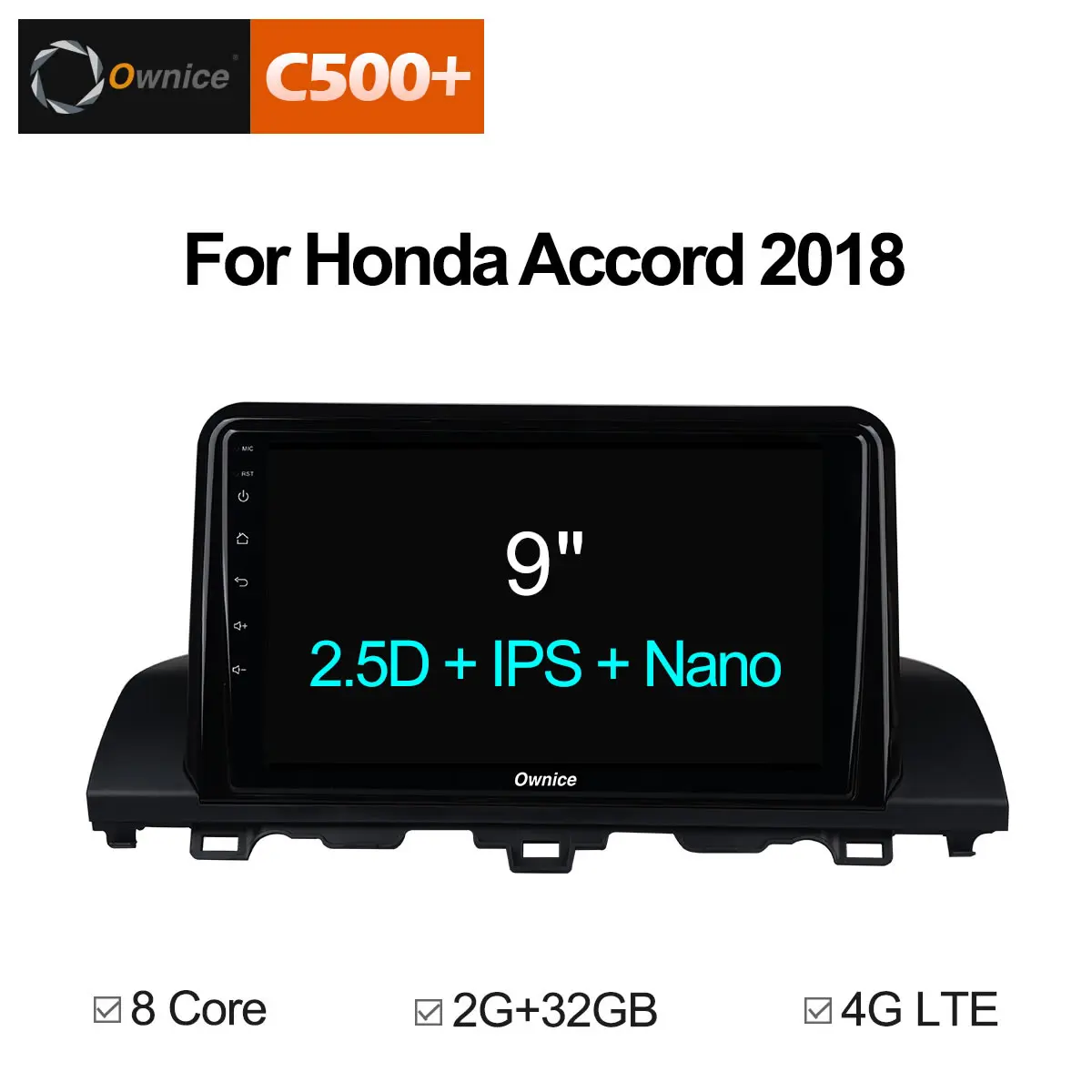 

Ownice C500+ G10 2G+32G android 8.1 car dvd for Honda Accord 2018 car radio video player gps navigation support 4G LTE DVR DAB+