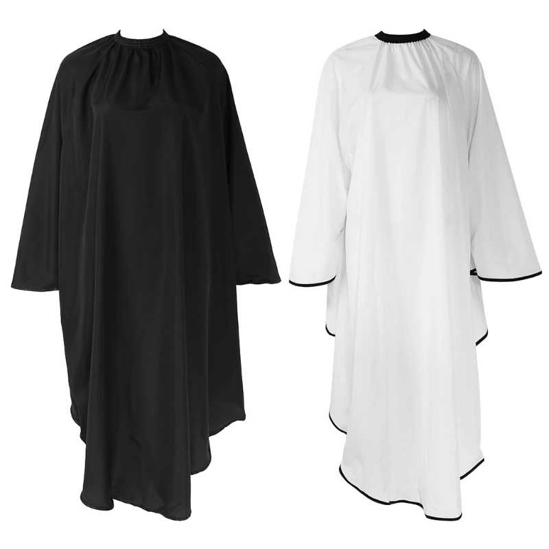 

Salon Professional Adult Waterproof Hair Cut Barbers Cape Hairdressing Cloth with Cuff Hair Cutting Wrap Black/White New