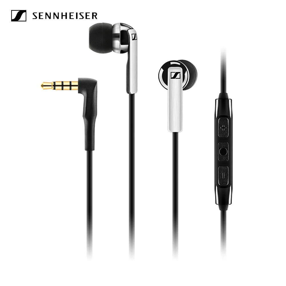 Проводные наушники Sennheiser CX 2.00i 3,5 мм с микрофоном, динамическая гарнитура, стерео звук, линия управления, тяжелый бас, наушники для устройств iOS