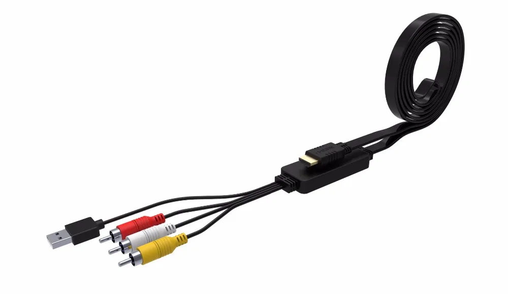 HDMI male audio extractor video adapter to 3RCA male 2m cable Support 1080P for hdmi 3rca tv stick converter Projectors