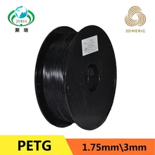 New Black PETG/T glass 3D Printer Filament Acid-Alkaline Resistant 1.75mm 1kg Plastic Material With Excellent Tenacity