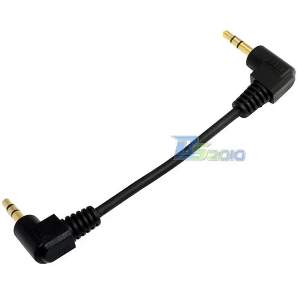 

High Quality 20cm 3.5 mm Stereo Male to Male Plug Right angle Audio Adapter Cable 90 Degrees
