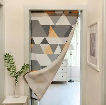 

Fyjafon Door Curtain Printed Door Curtain Doorway Kitchen Half Tube Curtain Home Decoration 60X200cm/70X200cm/80X200cm