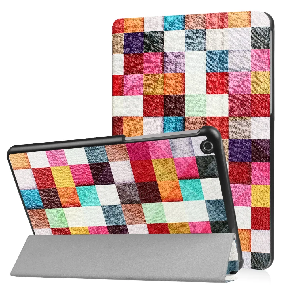 

High Quality 3-Fold Print PU Leather Shell Sleeve Magnetic Cover Protective Case For LG Gpad G Pad 3 G PAD3 10.1 X760 Tablet