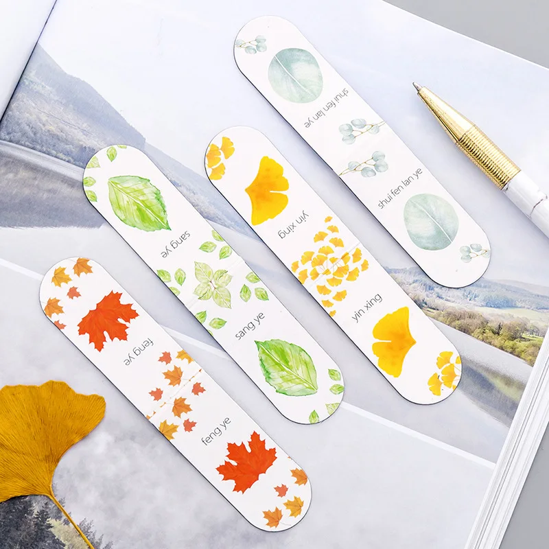 Simple Maple leaves Magnetic Bookmarks Books Marker of Page Student Stationery School Office Supply Gift Stationery