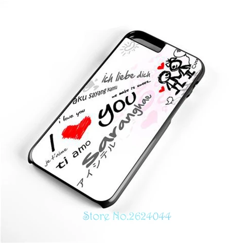Я ЛЮБЛЮ ТЕБЯ ПАРУ ЯЗЫК моды защита телефон дело чехол для iphone 4 4s 5 5S se 5c 6 s 7 плюс #