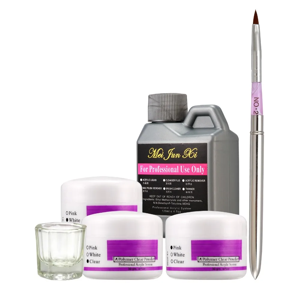 RU Generic Muiti-color арт наборы для ногтей акриловый жидкий порошок Ручка Dappen инструмент для посуды набор