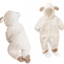 SUPEYA Newborn Cute 3D Bear Warmer Snowsuit Cotton Fleece Hooded Romper Jumpsuit for Baby Girl Boy
