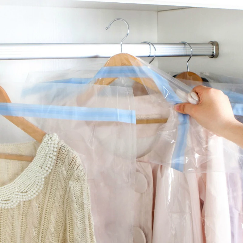 5pcs/lot Transparent Garment Dust Covers Practical Clothes Suit Coat