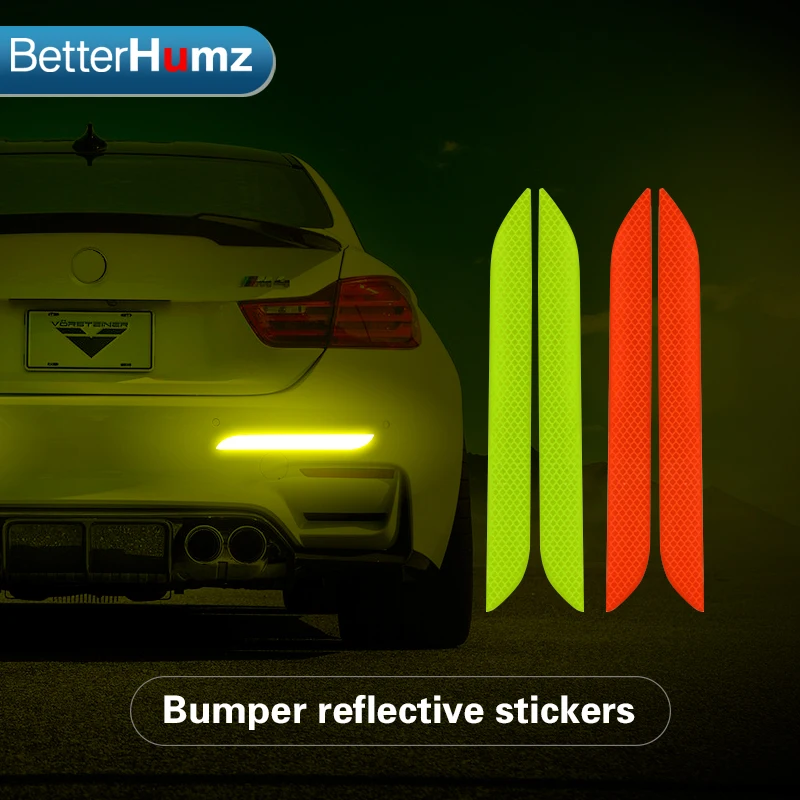 

Betterhumz for audi Car Trunk Tail Safety Warning Reflective Stickers 2pcs Car Lighting Luminous Reflector Rear Decal sticker