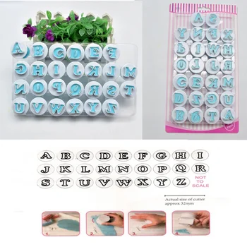 

26PCS Upper&Lowercase Alphabet Letters Cookie Cutter Plastic Letters Fondant Cutter Baking Mold Cake Decorating Tools