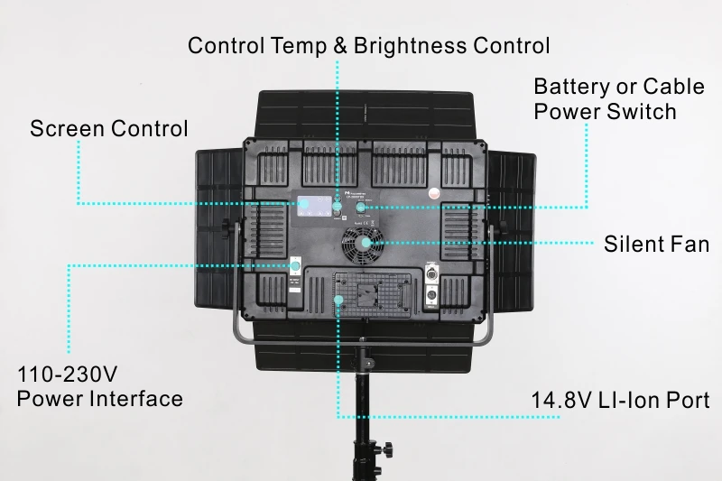 2018 new arrival Falconeyes 140w Video Light Led Panel Camera Cri95 With DMX512 System Dimmable Studio Continuous Lighting LP-2805TDX led96 