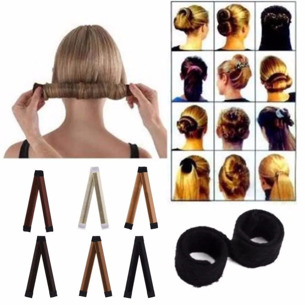 Women Girls 1PC Hair Styling Donut Former Foam French Twist Magic DIY Tool Donut Bun Maker Styling Accessories 6 Colors Women Girls 1PC Hair Styling Donut Former Foam French Twist Magic DIY Tool Donut Bun Maker Styling Accessories 6 Colors