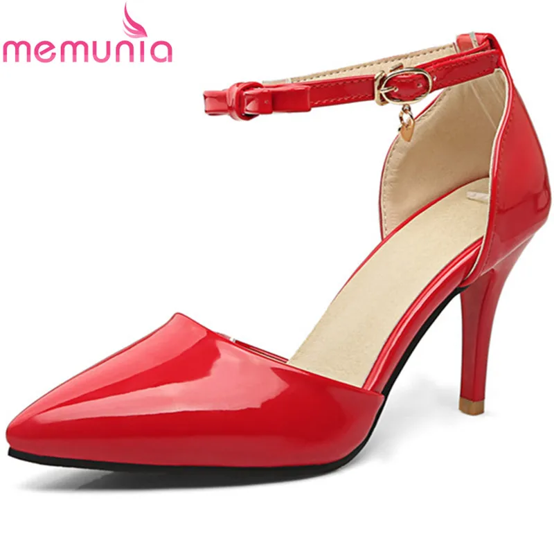

MEMUNIA new arrive women pumps solid sweet stiletto high heels office ladies shoes fashion pointed single shoes size 34-43