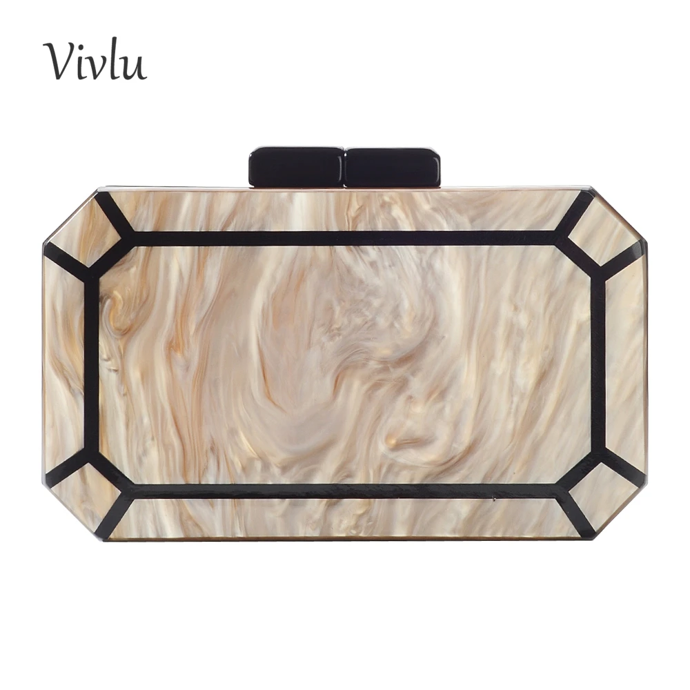 

Evening Clutch Bag Ladies Summer Bag for Party Acrylic Material 2 Colors BG-008