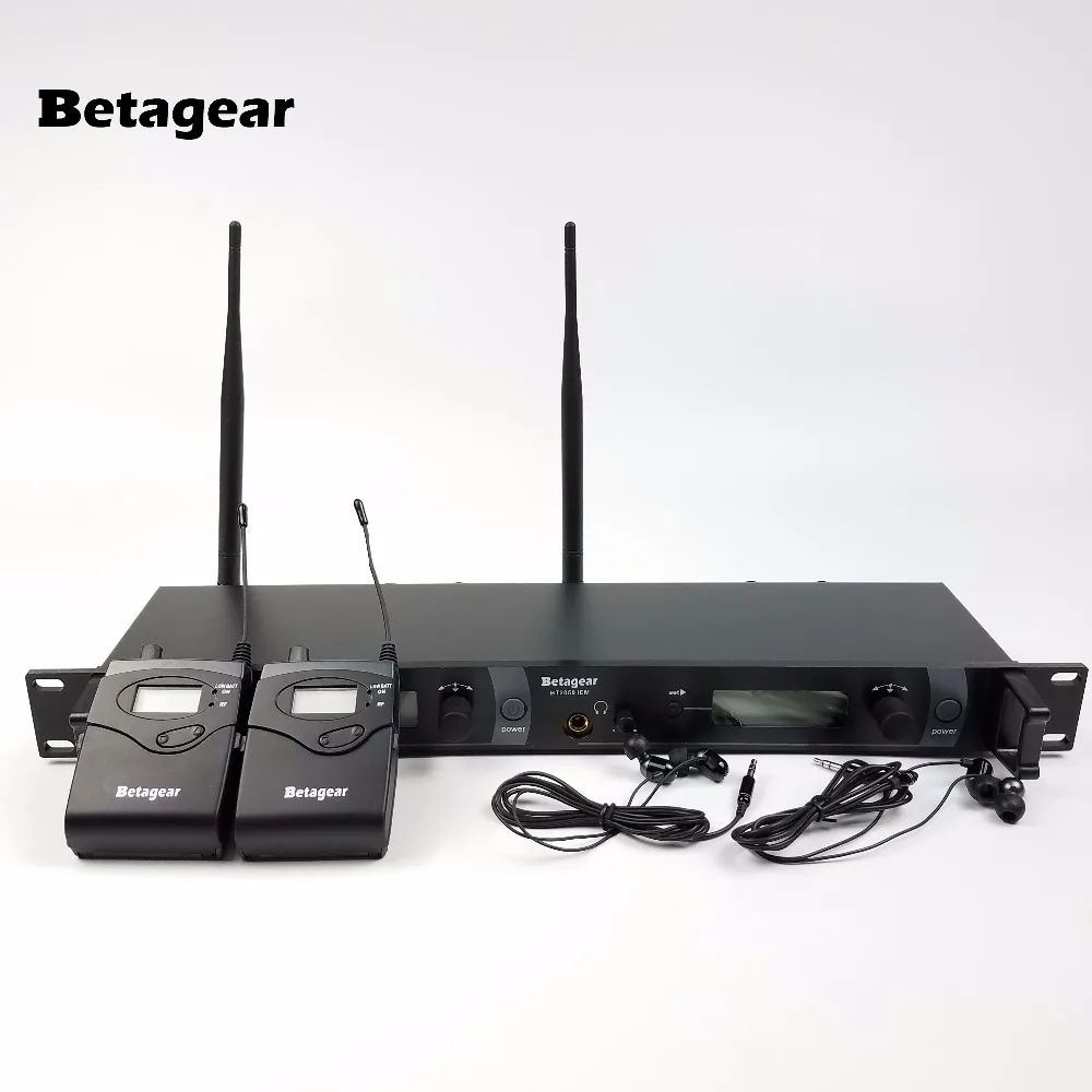 Betagear SR2050 IEM сценический монитор 2 ресивера в ухо монитор Беспроводная записывающая Студия DJ система беспроводная система мониторинга ушей