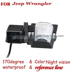 Беспроводной провод заднего вида обратный резервный Камера парктроник широкий угол для Jeep Wrangler 2012 2013 Камера PAL/NTSC