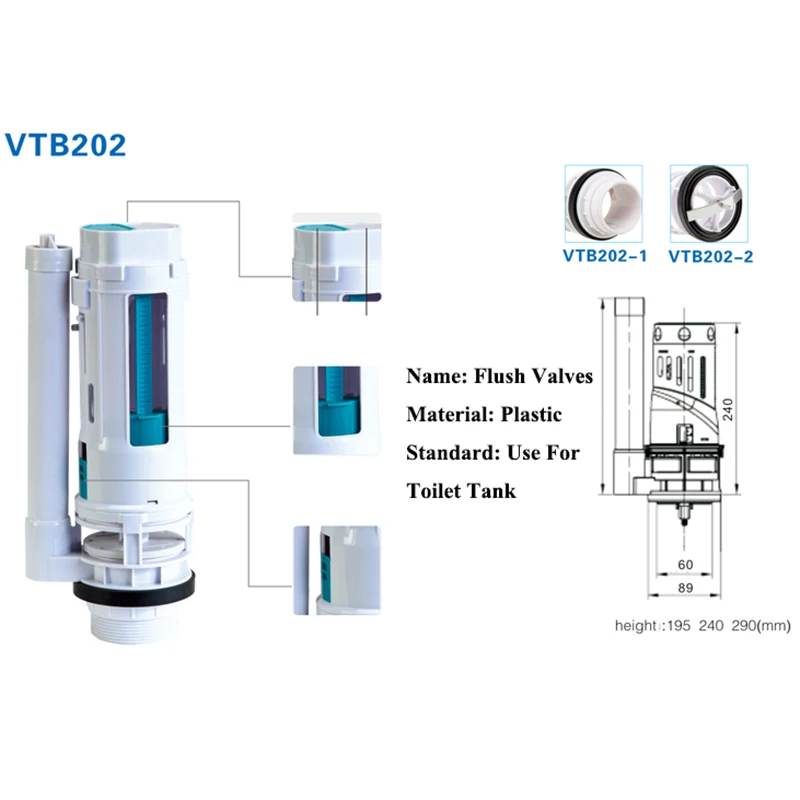240mm One piece Closet Toilet Flush Valve Parts Suitable For ABS ... 240mm One piece Closet Toilet Flush Valve Parts Suitable For ABS ...