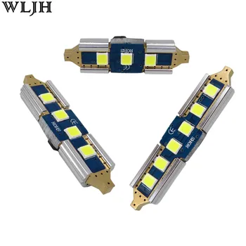 

WLJH 4x 12v 24v Canbus Error Free Car Led 31mm 36mm 39mm 41mm 3030 SMD 3175 6411 C5W C10W Interior External Auto Light Lamp Bulb