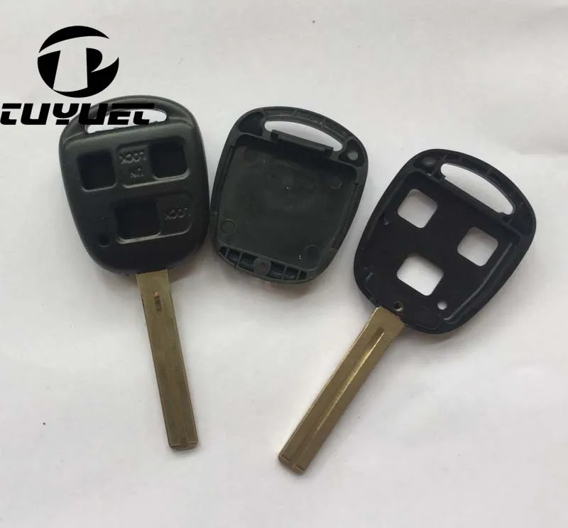 30PCS New Replacement Key Case For Toyota Remote Key Shell 3 Buttons TOY48 Long Blade