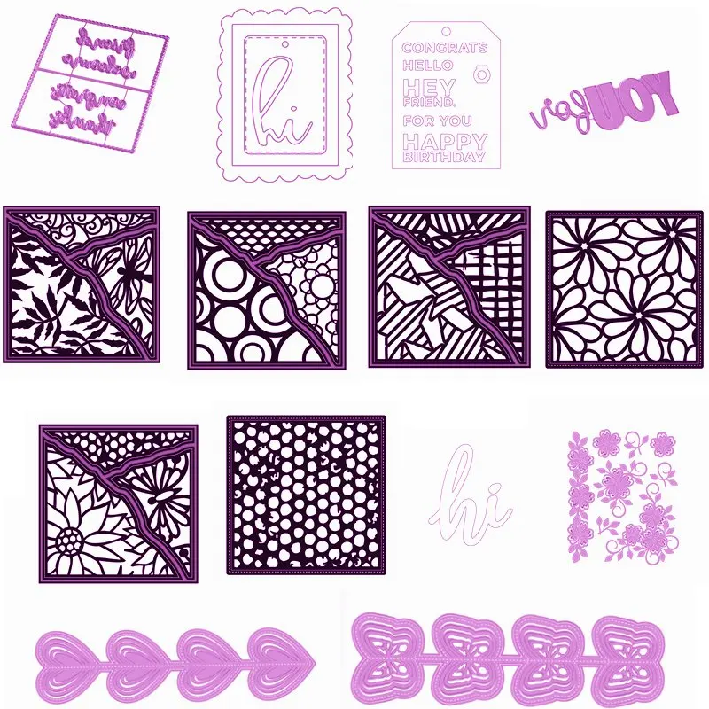 

Perfect Square Flower Creative Metal Cutting Dies Stencil For Scrapbooking Embossing DIY Paper Card album Handcrafts Templates