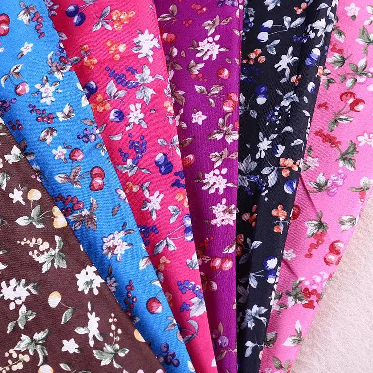 150cm*100cm Polyester fabric small floral printed fabrics colorful