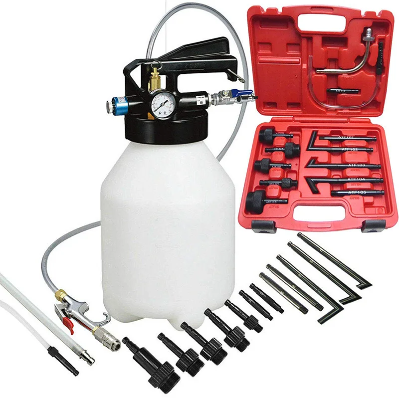 

13pcs ATF Adaptor Pneumatic Transmission Oil Filling Tool Fluid Extractor Dispenser Refill Pump Tool Kit With 6L 10L