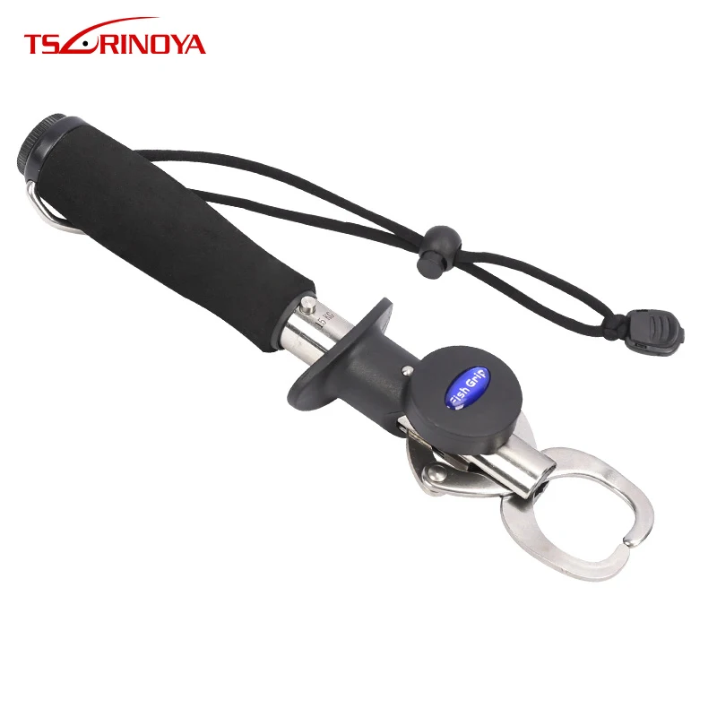 

TSURINOYA Stainless steel Weight scale & ruler Fish Lip Grip Max loading 15kg/33LB EVA handle Fishing Gripper Fish Tool Tackle