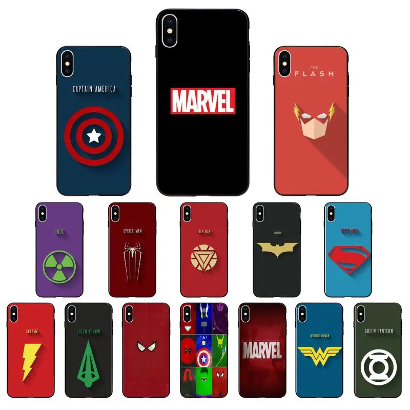 Yinuoda Марвел логотип новинка чехол для телефона Fundas iPhone X XS MAX 6 6S 7 7plus 8 8Plus 5 5S XR |