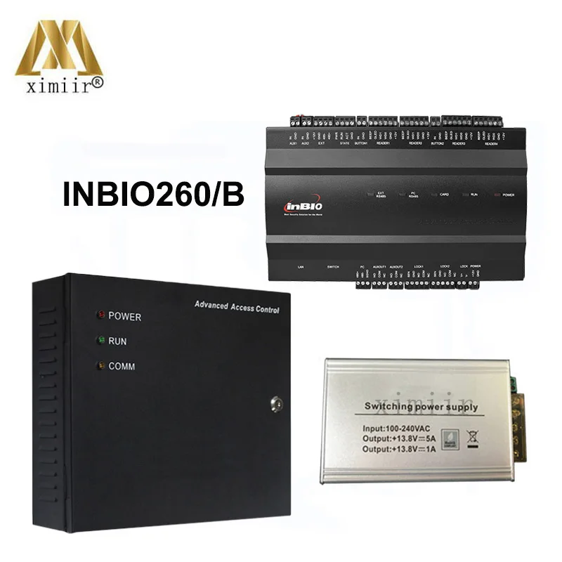 

Inbio260 Access Control Board Battery Connector Support FR1200 & Card Reader RS485&TCP/IP Biometric Fingerprint Sets
