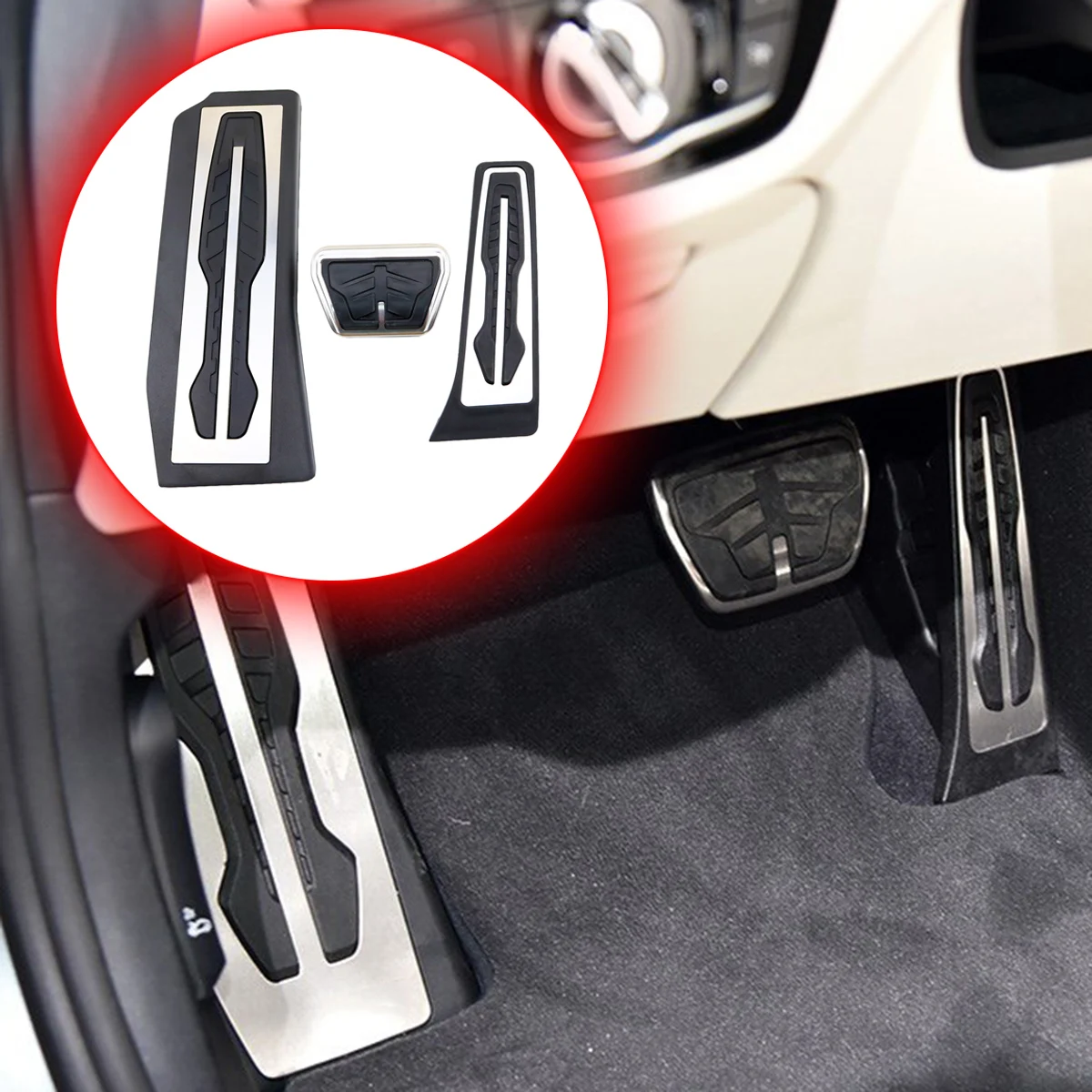 

Fit For BMW 5 Series G30 G31 G38 2017 2018 Accessories Foot Gas Pad Brake Foot Accelerator Fuel Rest Pedal Part Trim Decoration