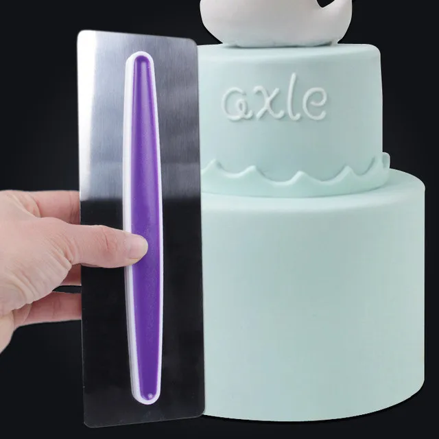  Stainless Steel Cake Decorating Tools Cake Scrapers Spatulas Pastry Cutter Home DIY Cake Mousse Bak