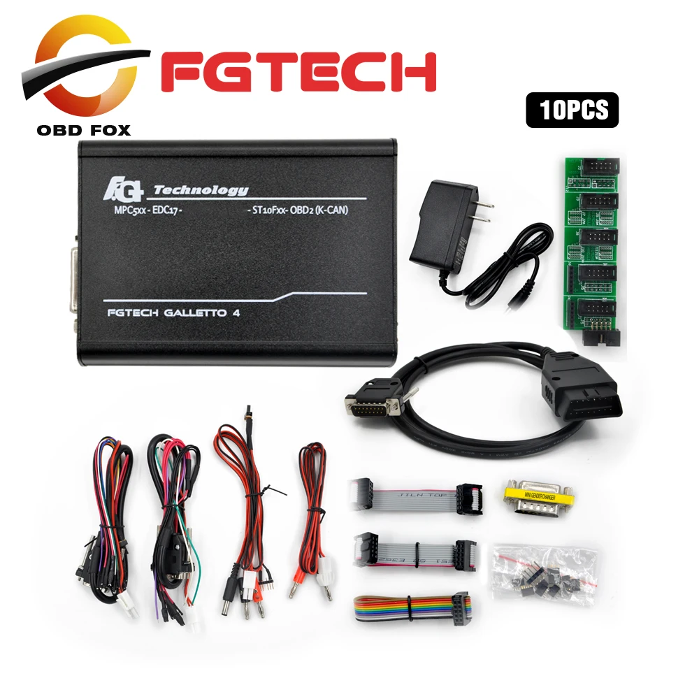 FGTech Galletto 4 Master BDM OBD FG Tech V54 с адаптерами ECU чип Тюнинг инструмент 2018 Горячая 10 шт./лот