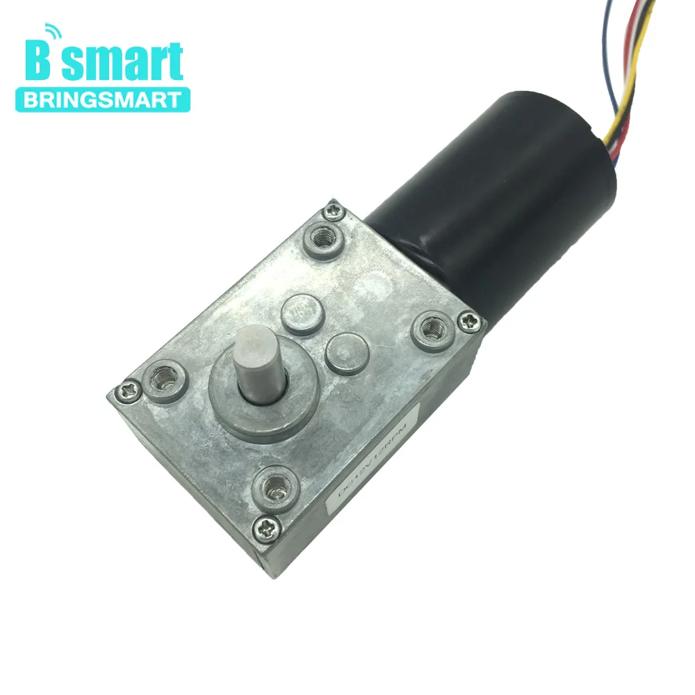 Bringsmart BLDC 12 вольтового источника электропитания постоянного тока 24V с червячный редуктор 8-470RPM Высокий крутящий момент бесщеточный мотор 2,5-60 кг мотовездехода Самостоятельная Блокировка