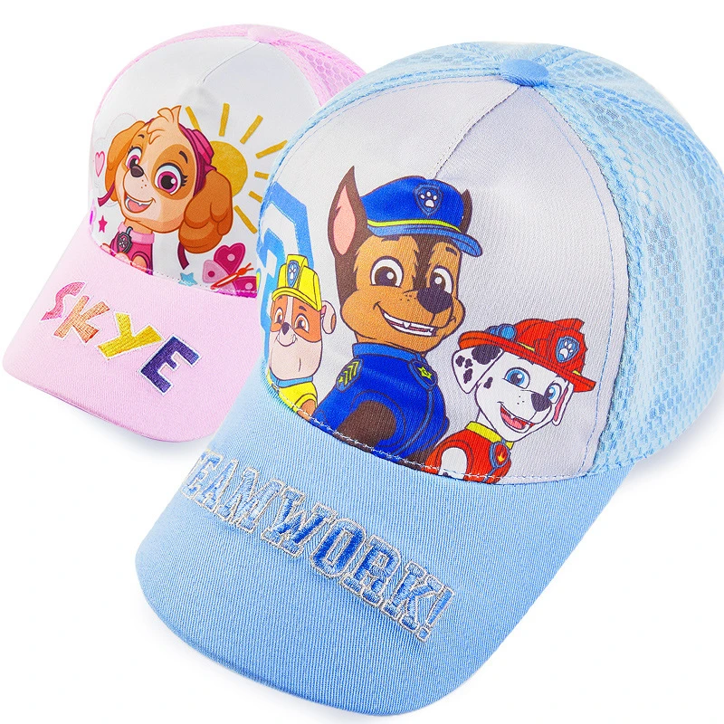 2019 оригинальные хлопковые детские летние шапки с принтом щенка, дышащие крутые шапки для мальчиков и девочек, подарок для детей