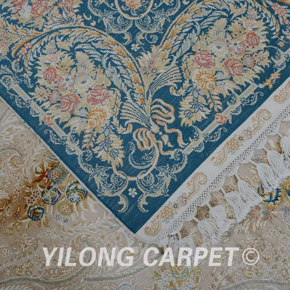 Yilong 5,6 'x8. 2' Под Старину Ручной Ковер Турции бежевый персидский Исфахан коврик для продажи (1812)