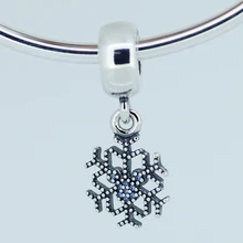 DIY бусины для изготовления ювелирных изделий из стерлингового серебра-ювелирные изделия Микки сверкающая Снежинка Подвески Серебро 925 Berloque Perles для женщин