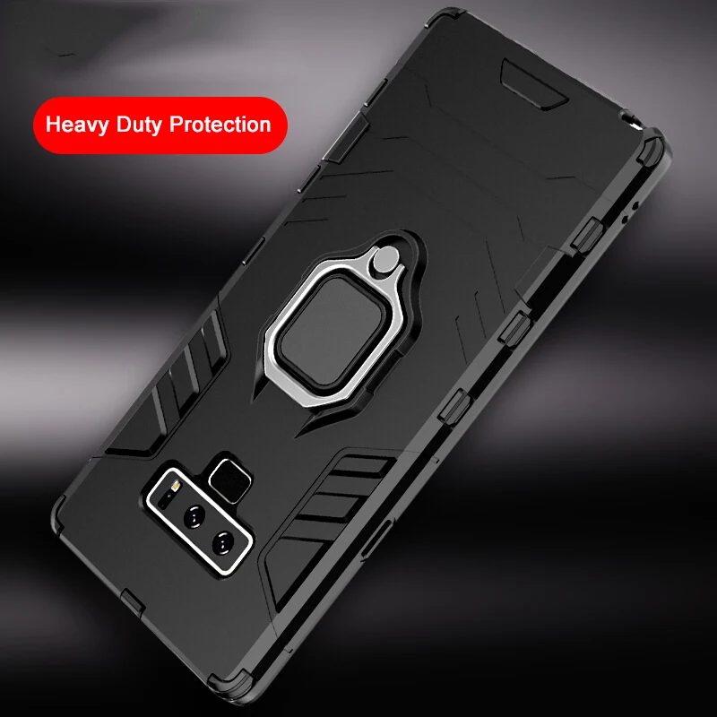 

Adsoption Case For Samsung Galaxy Note 9 S8 S9 Plus Case A7 A5 2018 J4 J6 EU J2 Pro A8 Plus 2018 Armor Iron Ring Shockproof Case