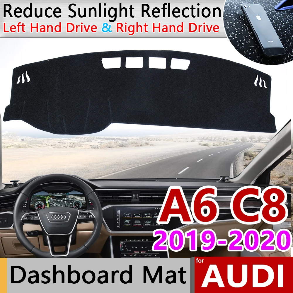 

for Audi A6 C8 2019 2020 4K Anti-Slip Mat Dashboard Cover Pad Sunshade Dashmat Protect Carpet Anti-UV Car Accessories S-line Rug