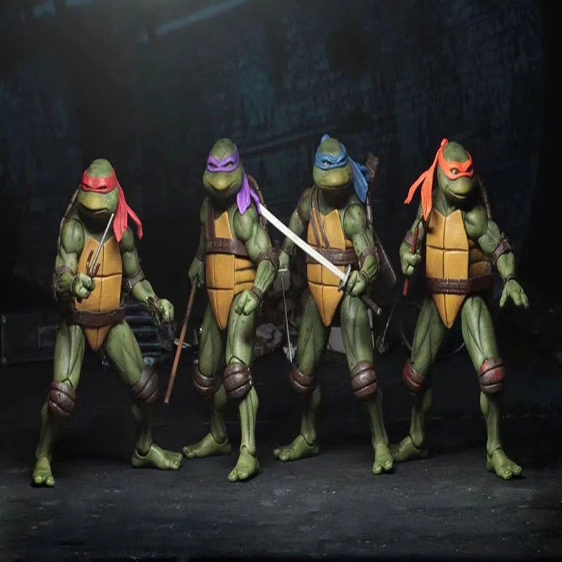 

Original NECA 1990's Turtles Leonardo Raphael Donatello Michelangelo Action Figure Model Toys Gift