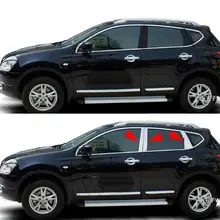 Для NISSAN QASHQAI J10 2008-2013 оконный хромированный столб пост крышка отделка молдинг Украшение Аксессуары для укладки