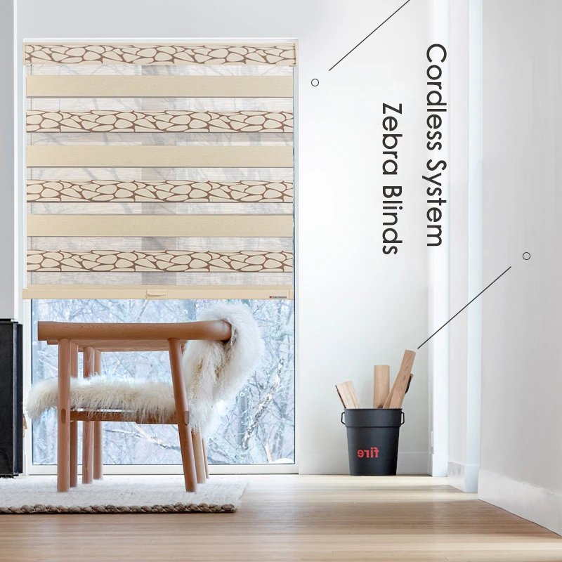 

New Arrival Sring System Cordless Zebra Blinds Fashion design Labor saving system roller blinds made to measure