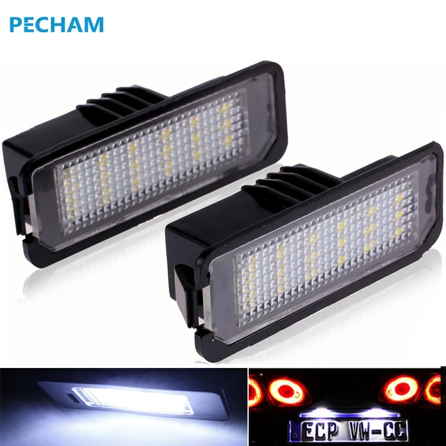 US $9.11 2Pcs Error Free car led license plate light lamp For VW Golf GTI 5 6 Passat Phaeton Scirocco Rabbit