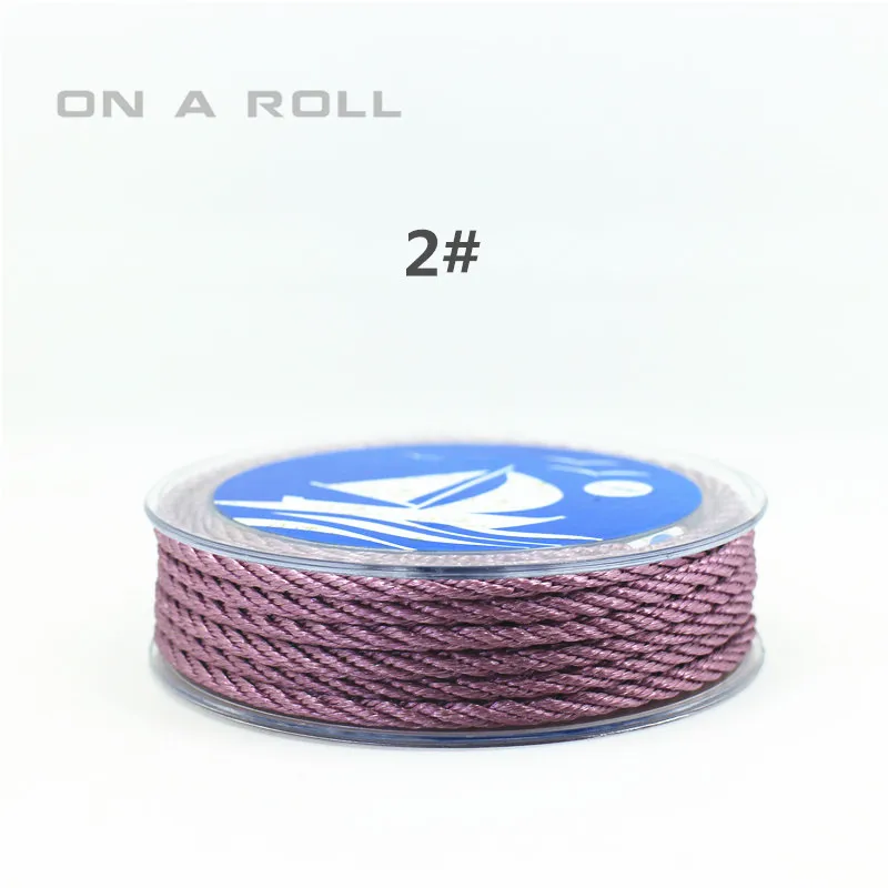 3 мм нить веревка шнур ремень ожерелье Бисероплетение веревка для китайского плетеного узла DIY 14 цветов 4 м/рулон - Цвет: 2