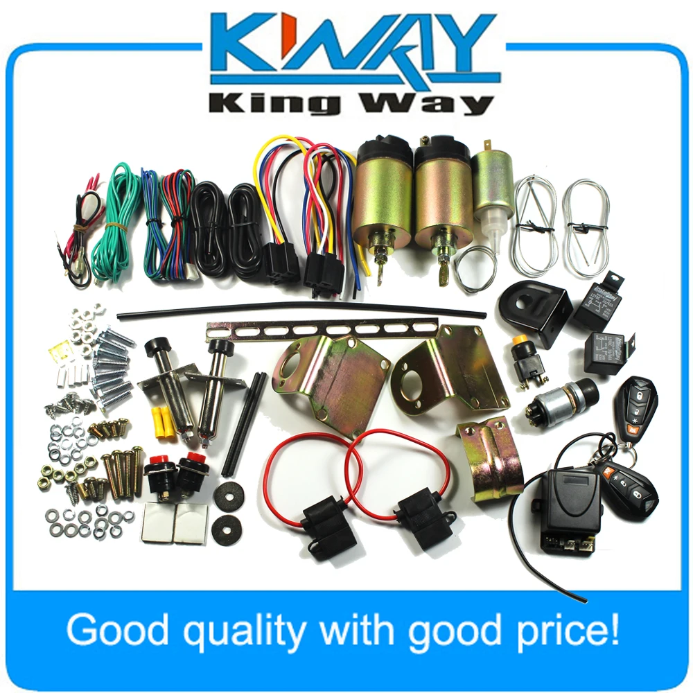 New 80 Lb Remote Shaved 2 Door Handle Popper Kit Trunk Kit