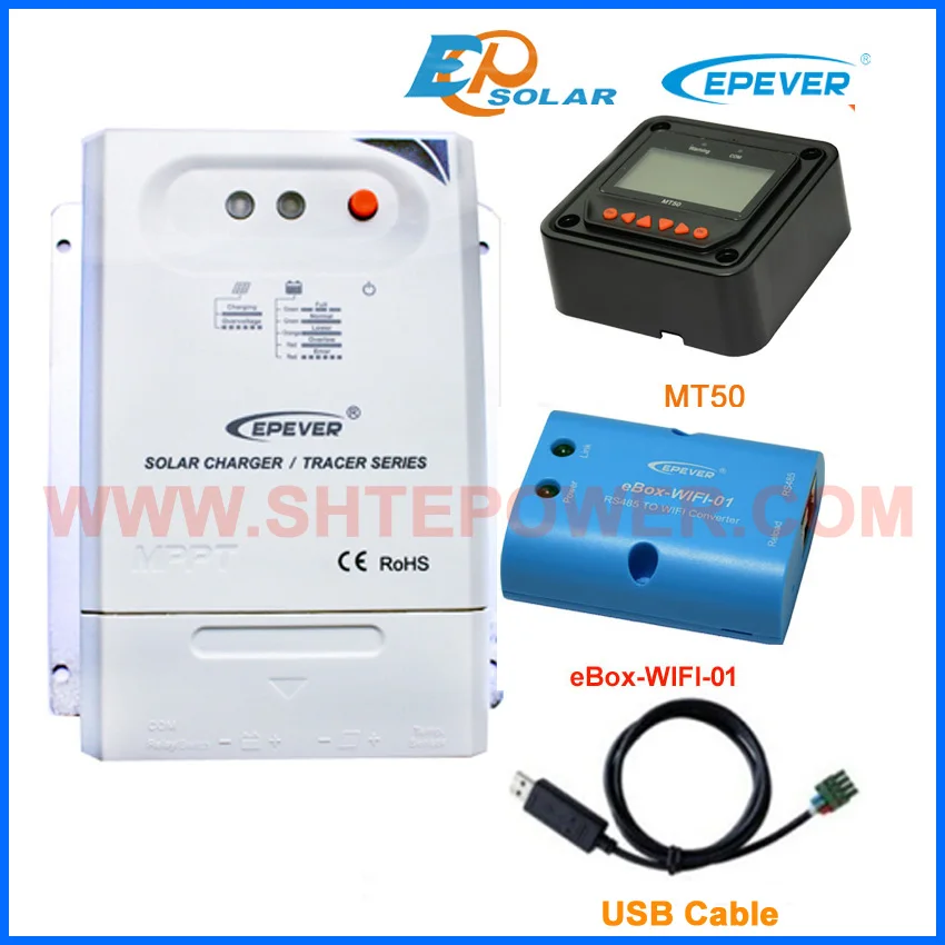 

Solar regulator 30A MPPT Tracer3210CN with MT50 wifi and USB for 12v 24v auto work