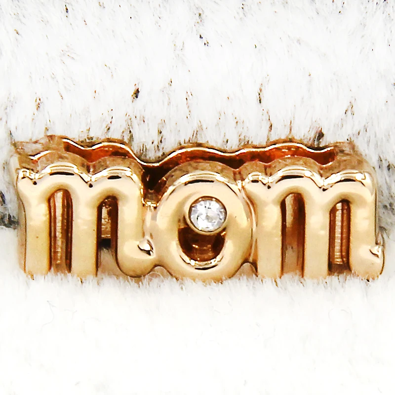 Ювелирные изделия YUKAM Crystal Стразы Best Mom Slide Charms Keeper для браслетов из нержавеющей
