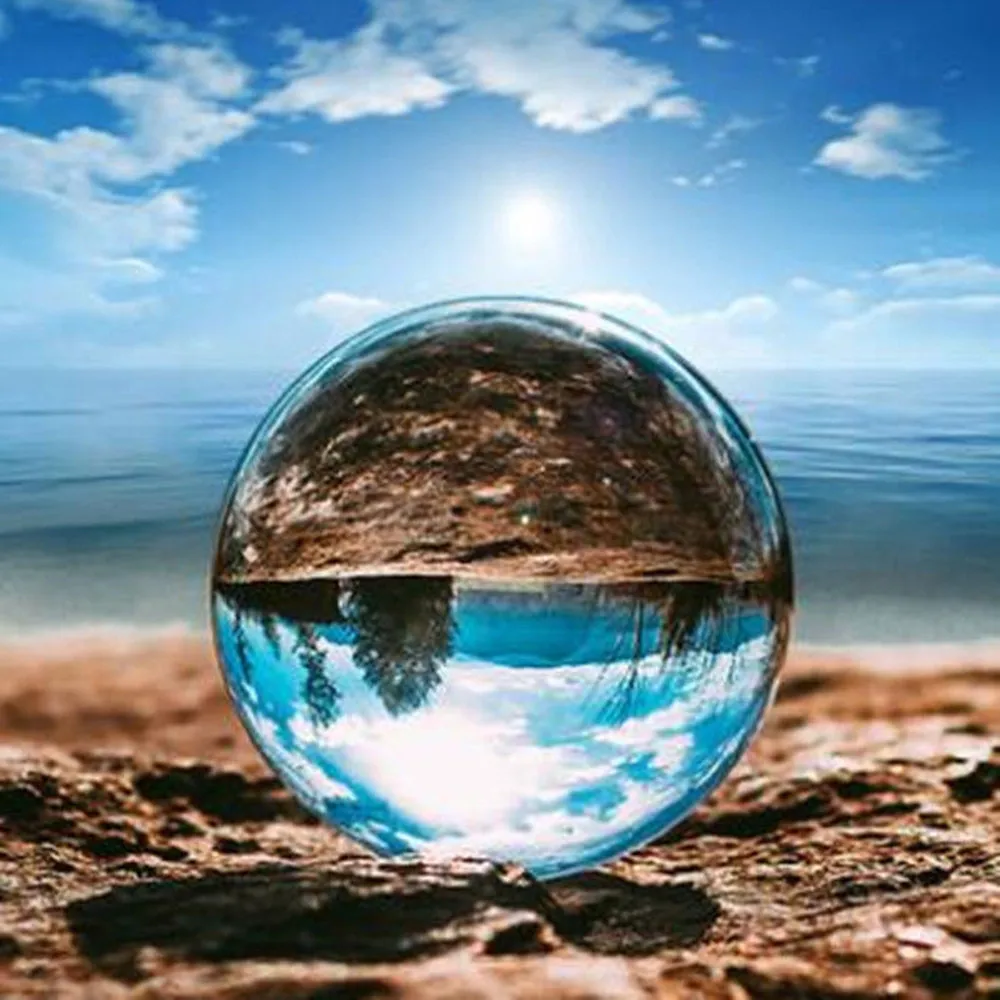 

Home Decor Gifts Transparent Artificial Crystal Glass Crystal Ball Healing Sphere Photography Props Lensball Decor Gift K712